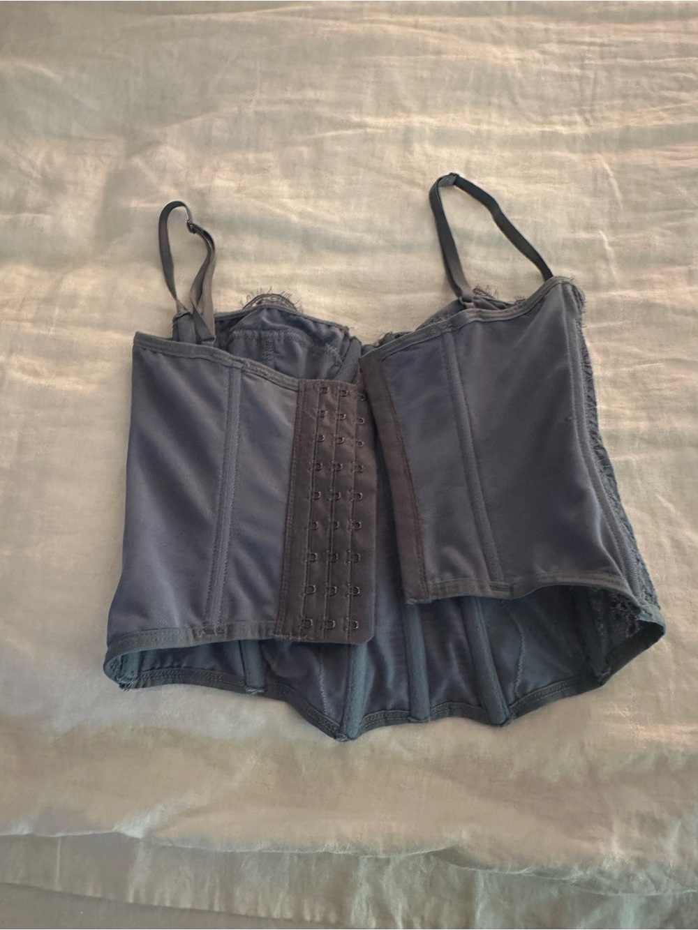 Urban Outfitters Corset Bustier top Dusty Blue - Picture 2 of 3